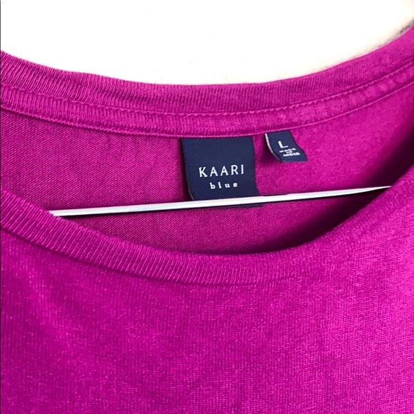 Kaari Blue Purple ruffle sleeve blouse - Picture 3 of 7